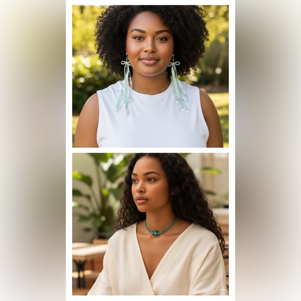 Free People Lot Sunshine Express Choker and Candy Baby Bow Dangle Earrings NWT